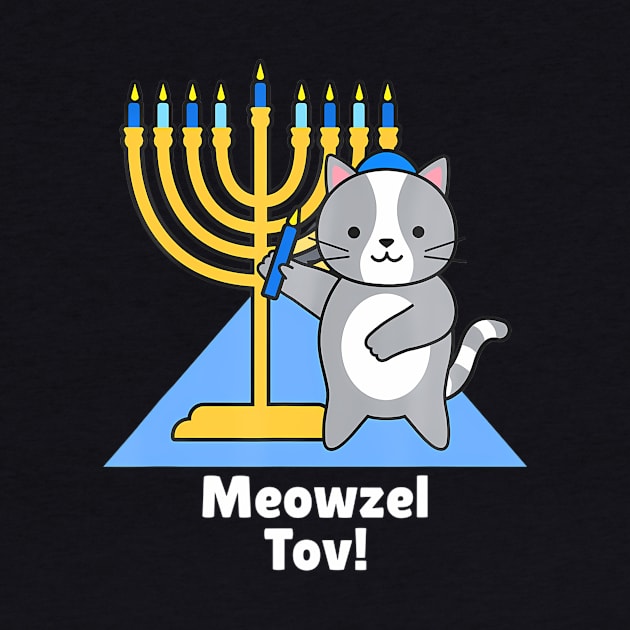 Cute Funny Cat Hanukkah Family Matching Meowzel Tov by eylaaadamf